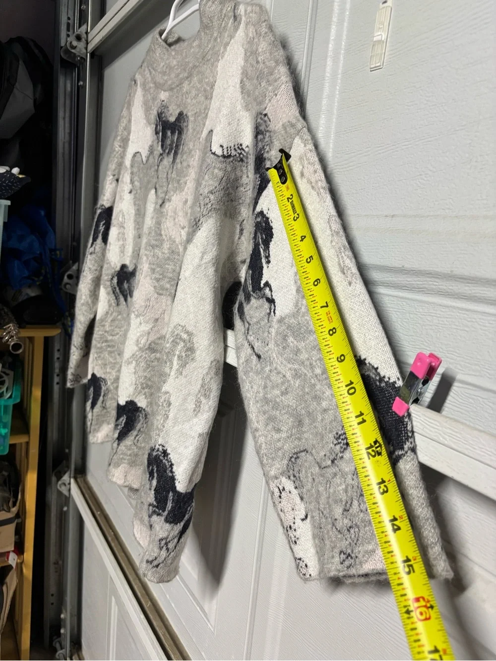 kate spade Gray & Black Horse-Print Cardigan Sweater